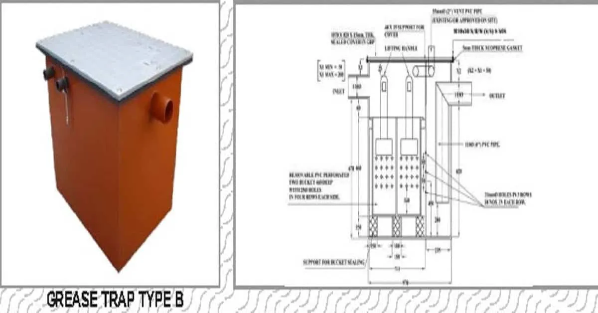 B-Type PVC Grease Trap - 100 Gallon
